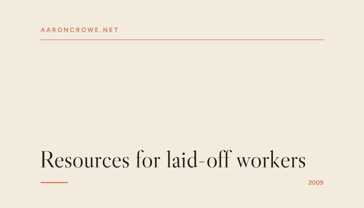 Resources for laid-off workers