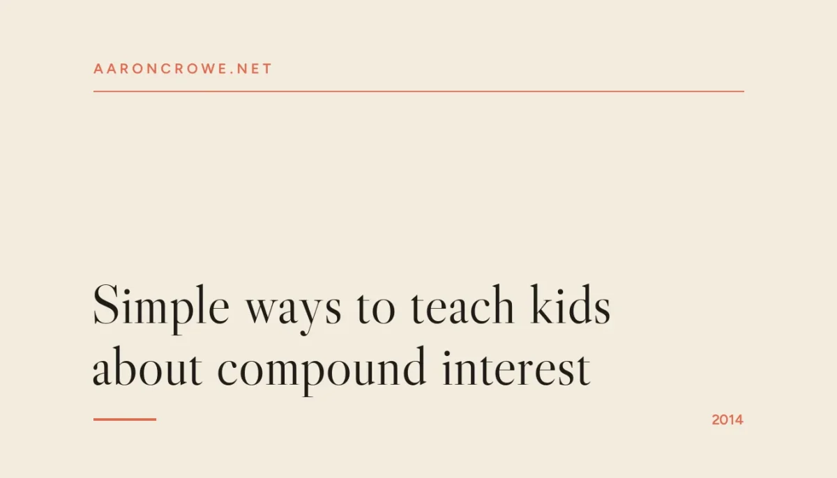 Simple ways to teach kids about compound interest