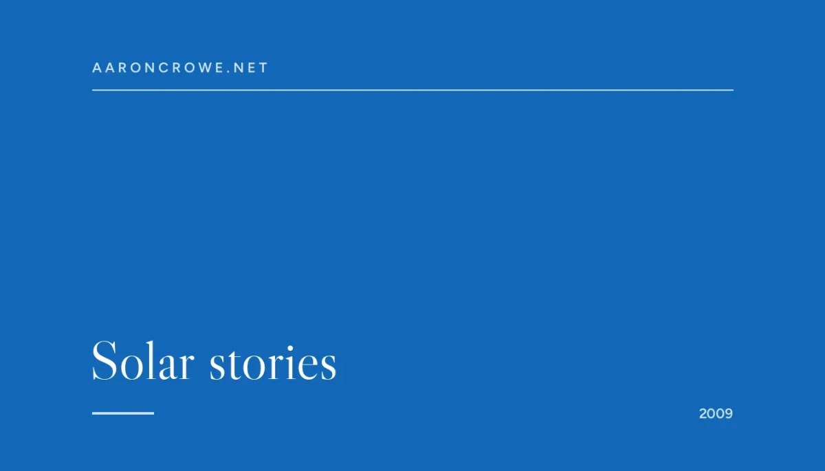 Solar stories