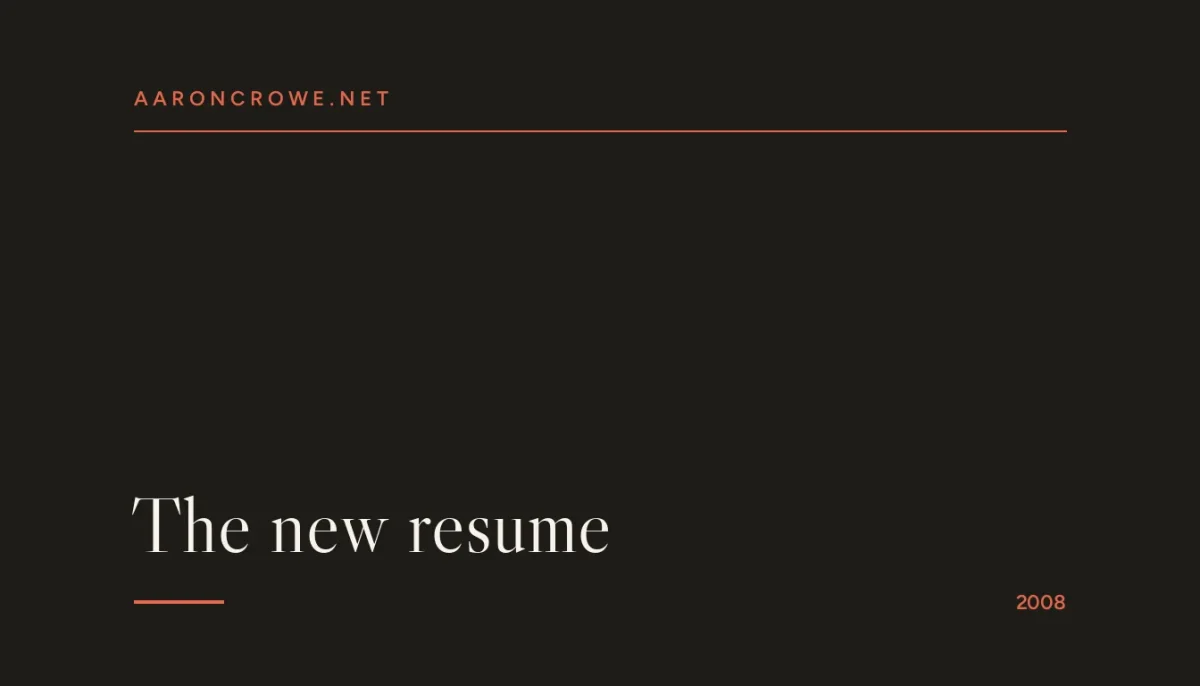 The new resume