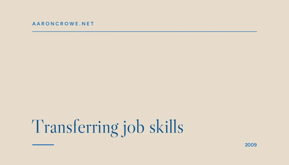 Transferring job skills